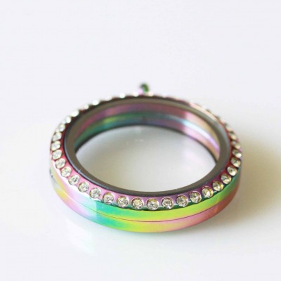 Rainbow Bling Magnetic Locket